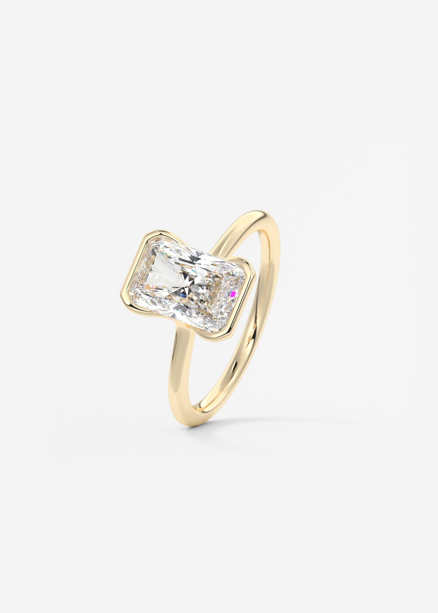 Oval Solitaire With Raised Basket Gallery Lab Grown Diamond Engagement Ring