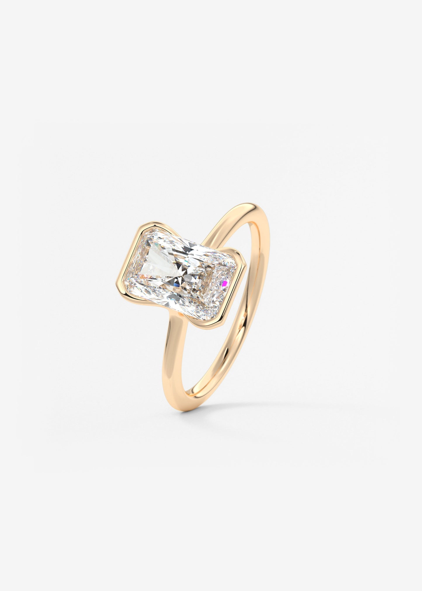 Oval Solitaire With Raised Basket Gallery Lab Grown Diamond Engagement Ring