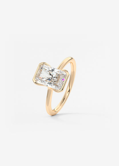 Oval Solitaire With Raised Basket Gallery Lab Grown Diamond Engagement Ring