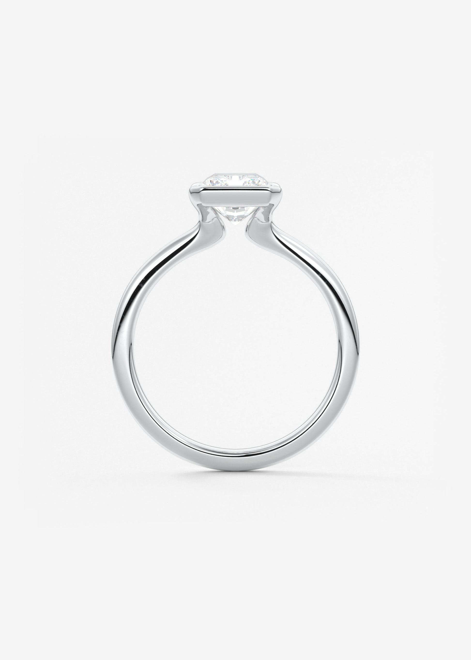 Oval Solitaire With Raised Basket Gallery Lab Grown Diamond Engagement Ring