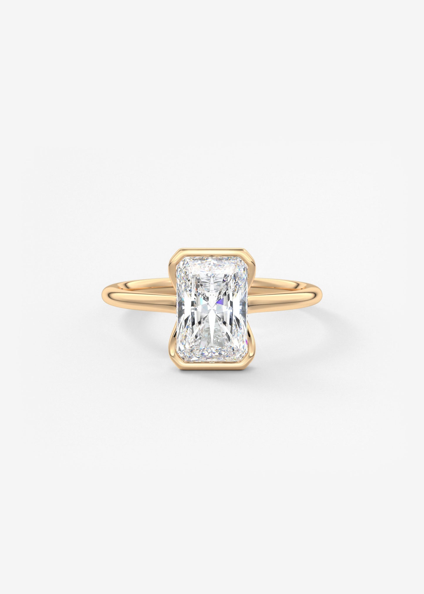 Oval Solitaire With Raised Basket Gallery Lab Grown Diamond Engagement Ring