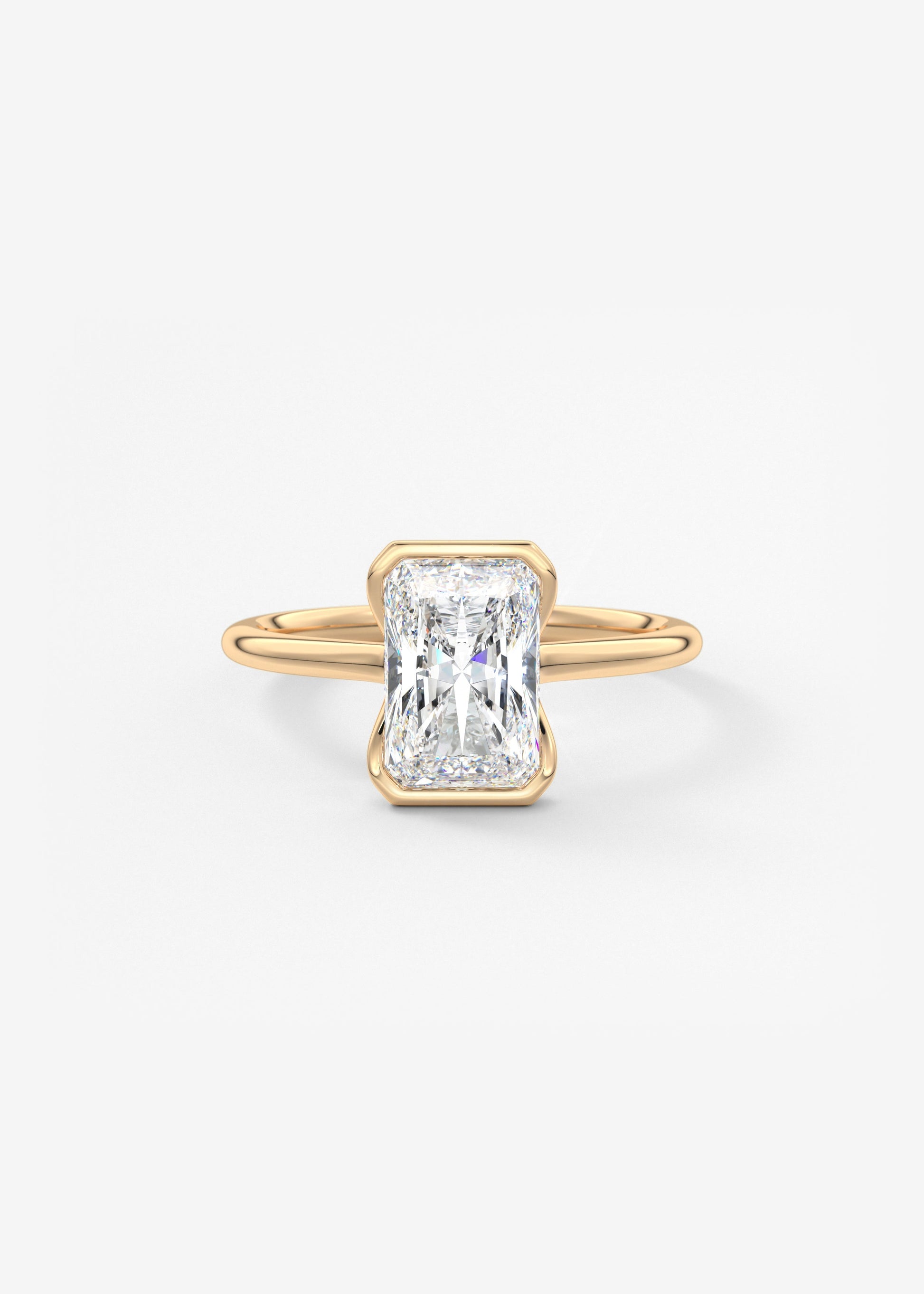 Oval Solitaire With Raised Basket Gallery Lab Grown Diamond Engagement Ring