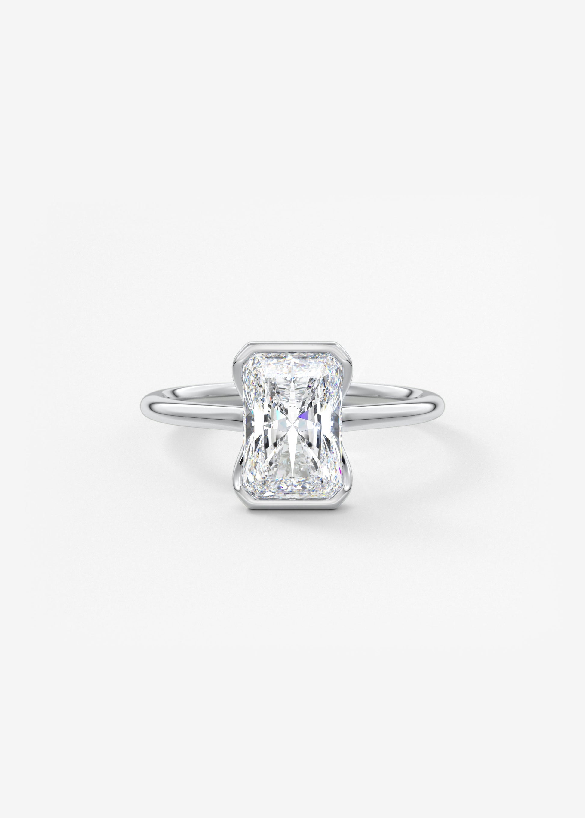 Oval Solitaire With Raised Basket Gallery Lab Grown Diamond Engagement Ring