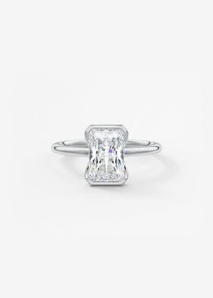 Oval Solitaire With Raised Basket Gallery Lab Grown Diamond Engagement Ring
