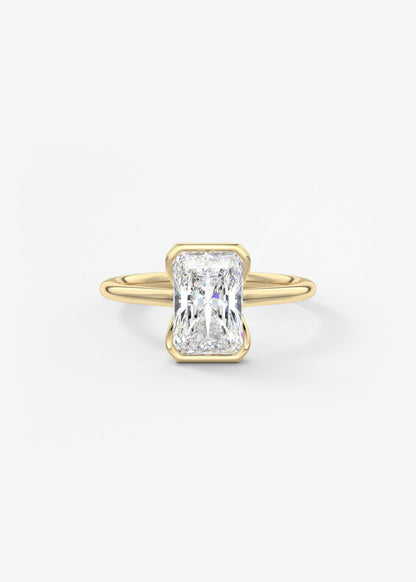 Oval Solitaire With Raised Basket Gallery Lab Grown Diamond Engagement Ring