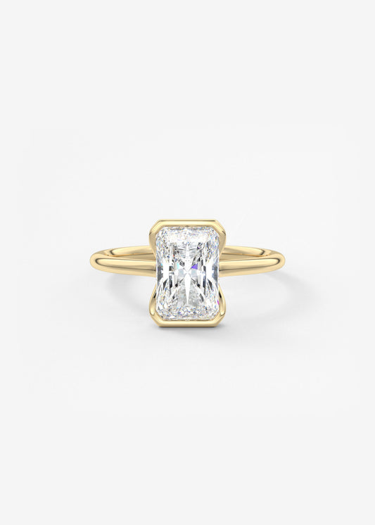 Oval Solitaire With Raised Basket Gallery Lab Grown Diamond Engagement Ring