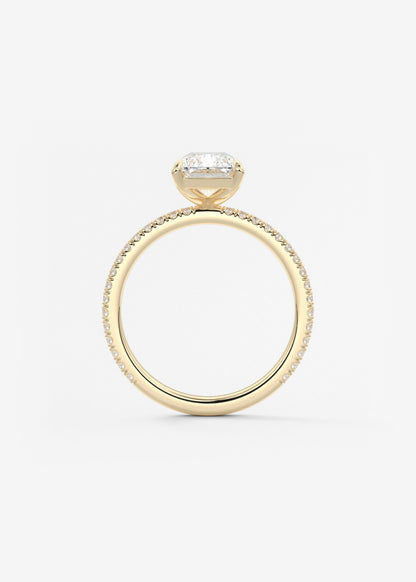 Oval Solitaire With Raised Basket Gallery Lab Grown Diamond Engagement Ring