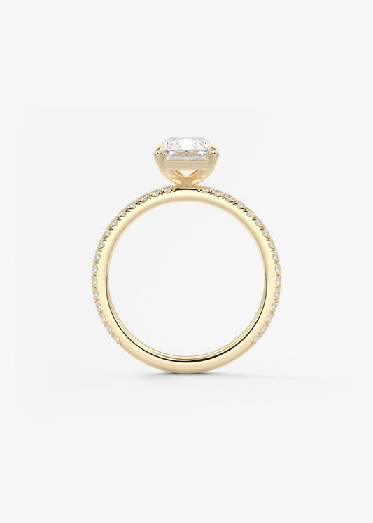 Oval Solitaire With Raised Basket Gallery Lab Grown Diamond Engagement Ring