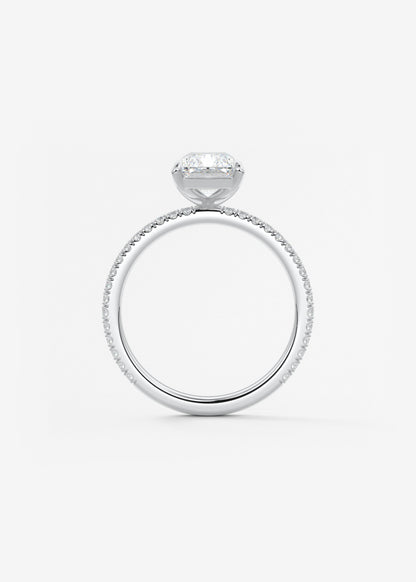 Oval Solitaire With Raised Basket Gallery Lab Grown Diamond Engagement Ring