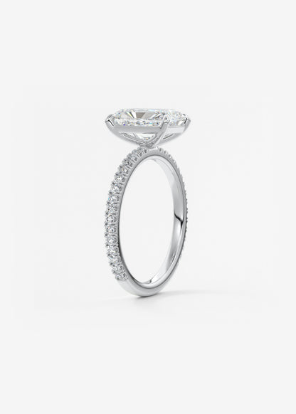 Oval Solitaire With Raised Basket Gallery Lab Grown Diamond Engagement Ring