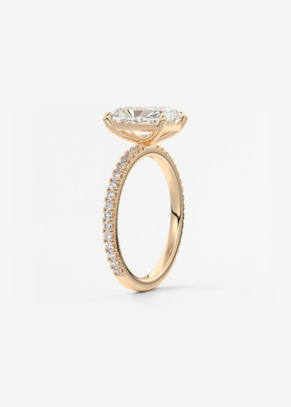 Oval Solitaire With Raised Basket Gallery Lab Grown Diamond Engagement Ring