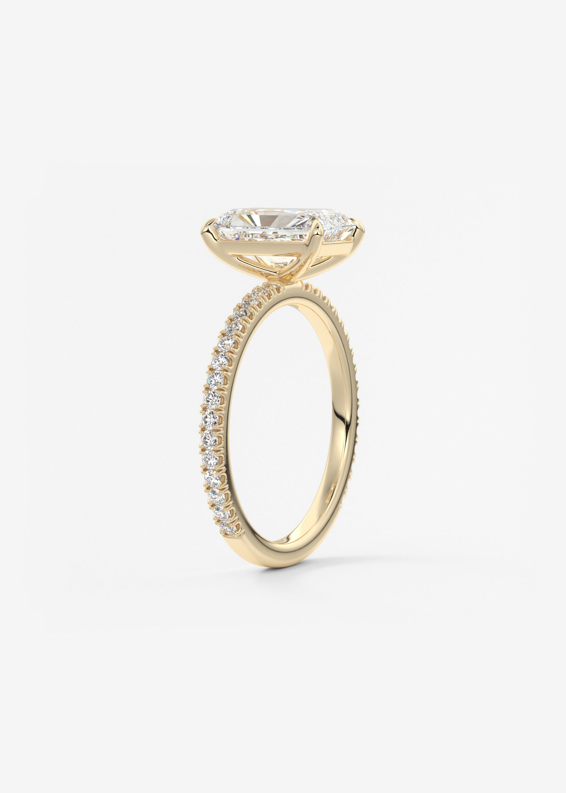 Oval Solitaire With Raised Basket Gallery Lab Grown Diamond Engagement Ring
