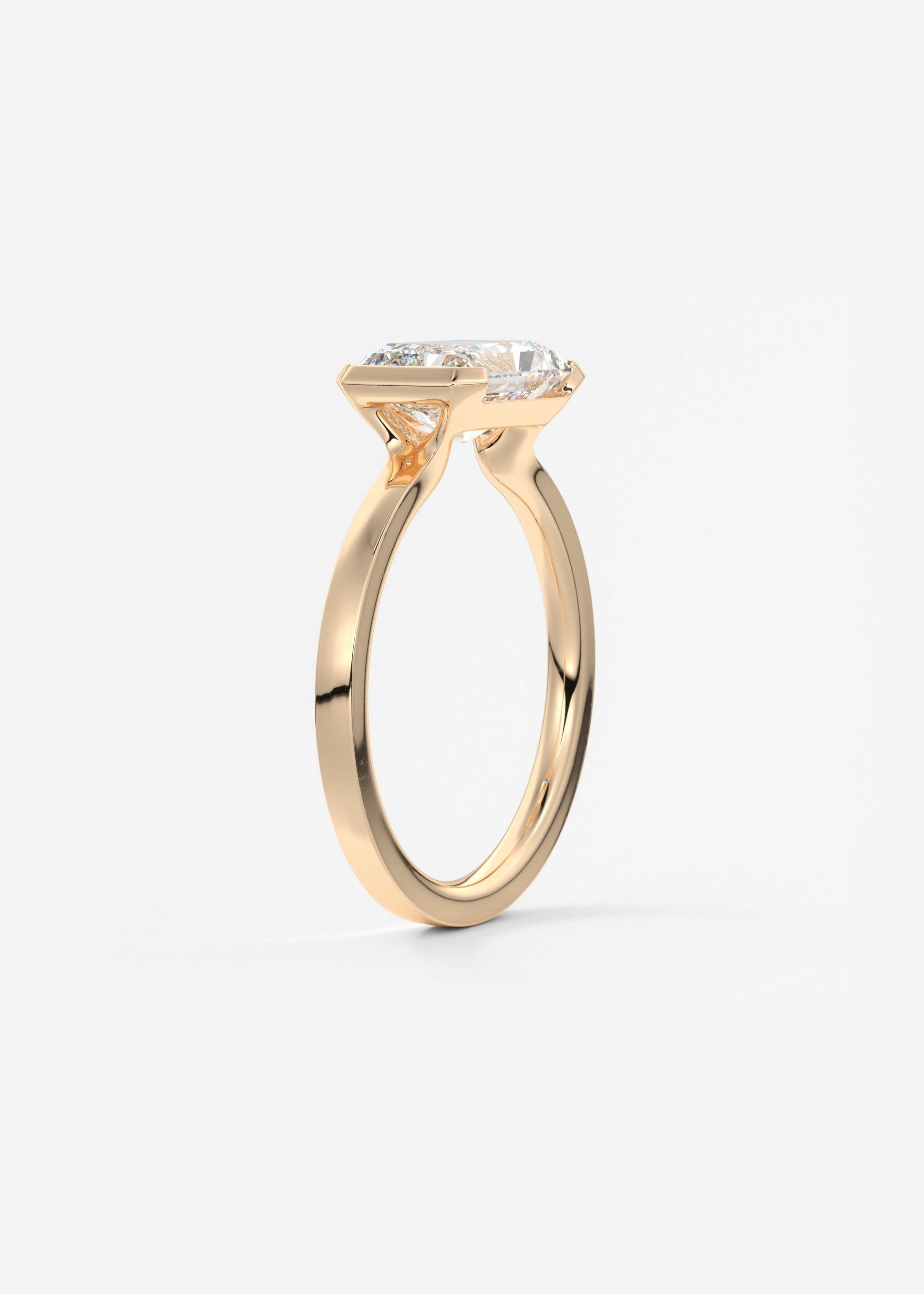 Oval Solitaire With Raised Basket Gallery Lab Grown Diamond Engagement Ring
