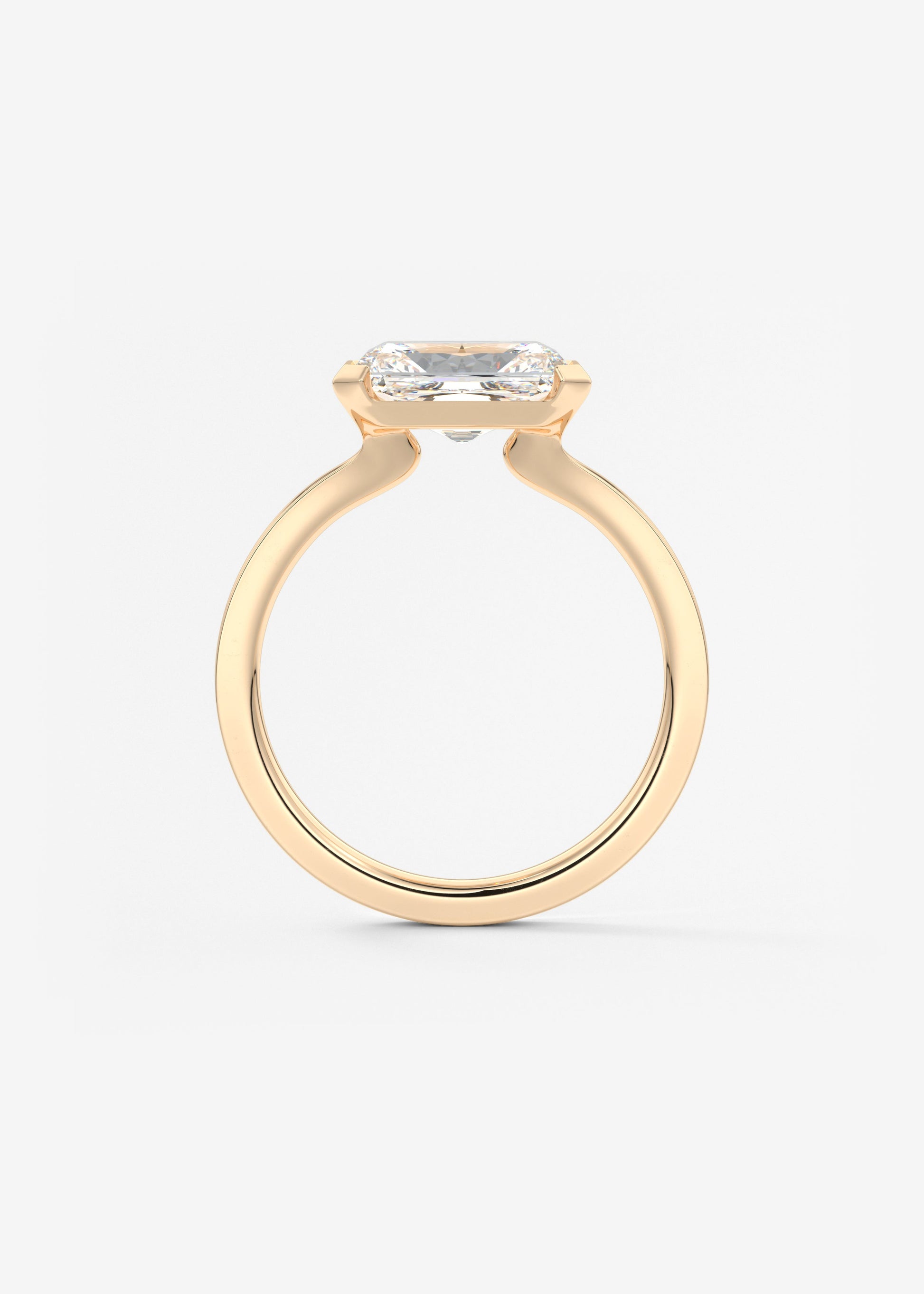 Oval Solitaire With Raised Basket Gallery Lab Grown Diamond Engagement Ring