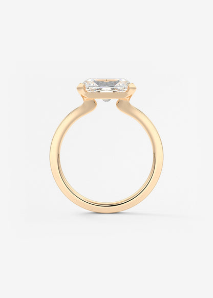 Oval Solitaire With Raised Basket Gallery Lab Grown Diamond Engagement Ring