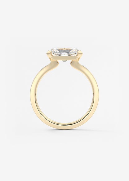Oval Solitaire With Raised Basket Gallery Lab Grown Diamond Engagement Ring
