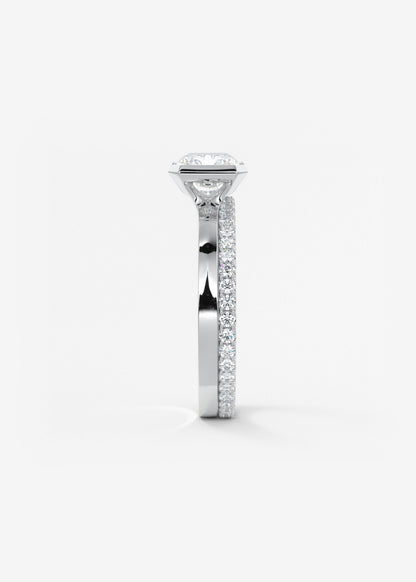 Oval Solitaire With Raised Basket Gallery Lab Grown Diamond Engagement Ring
