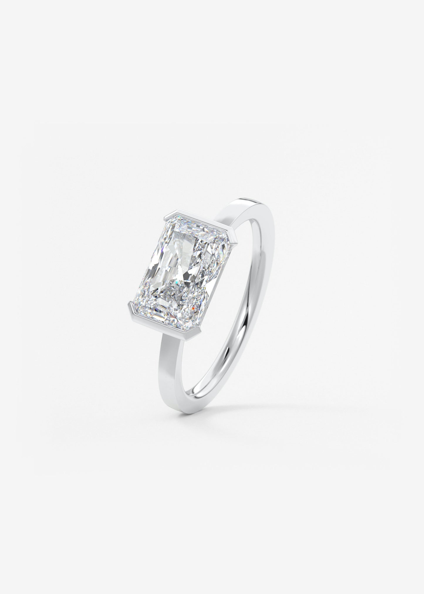 Oval Solitaire With Raised Basket Gallery Lab Grown Diamond Engagement Ring
