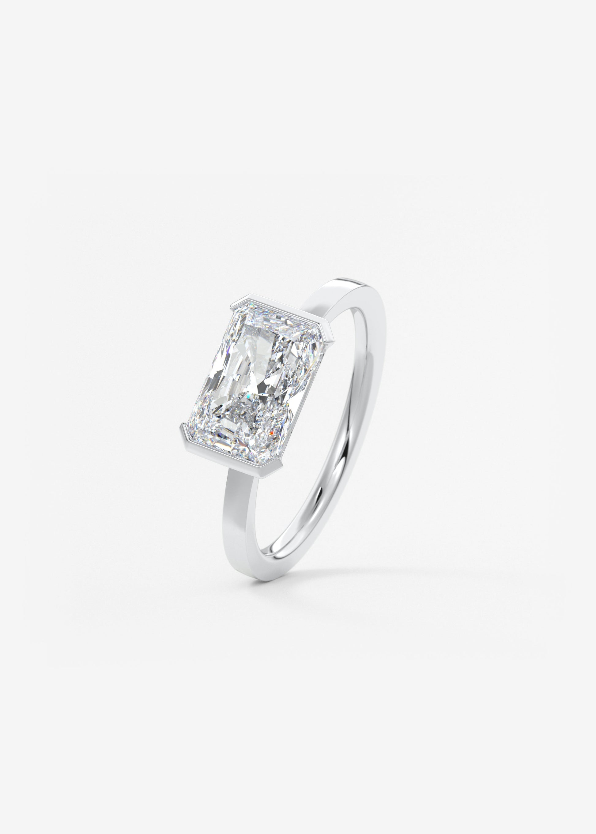 Oval Solitaire With Raised Basket Gallery Lab Grown Diamond Engagement Ring