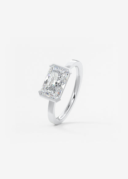 Oval Solitaire With Raised Basket Gallery Lab Grown Diamond Engagement Ring