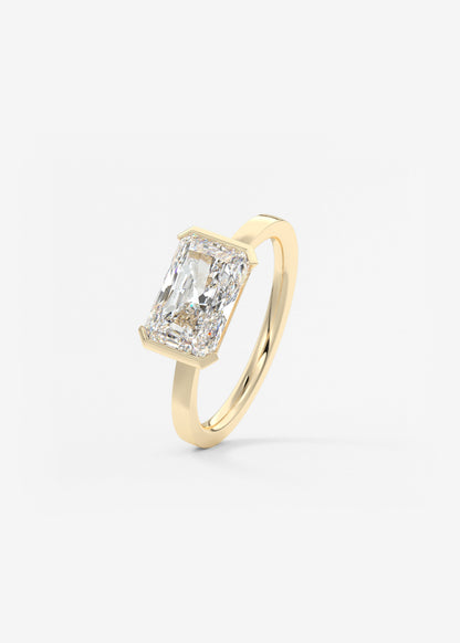 Oval Solitaire With Raised Basket Gallery Lab Grown Diamond Engagement Ring