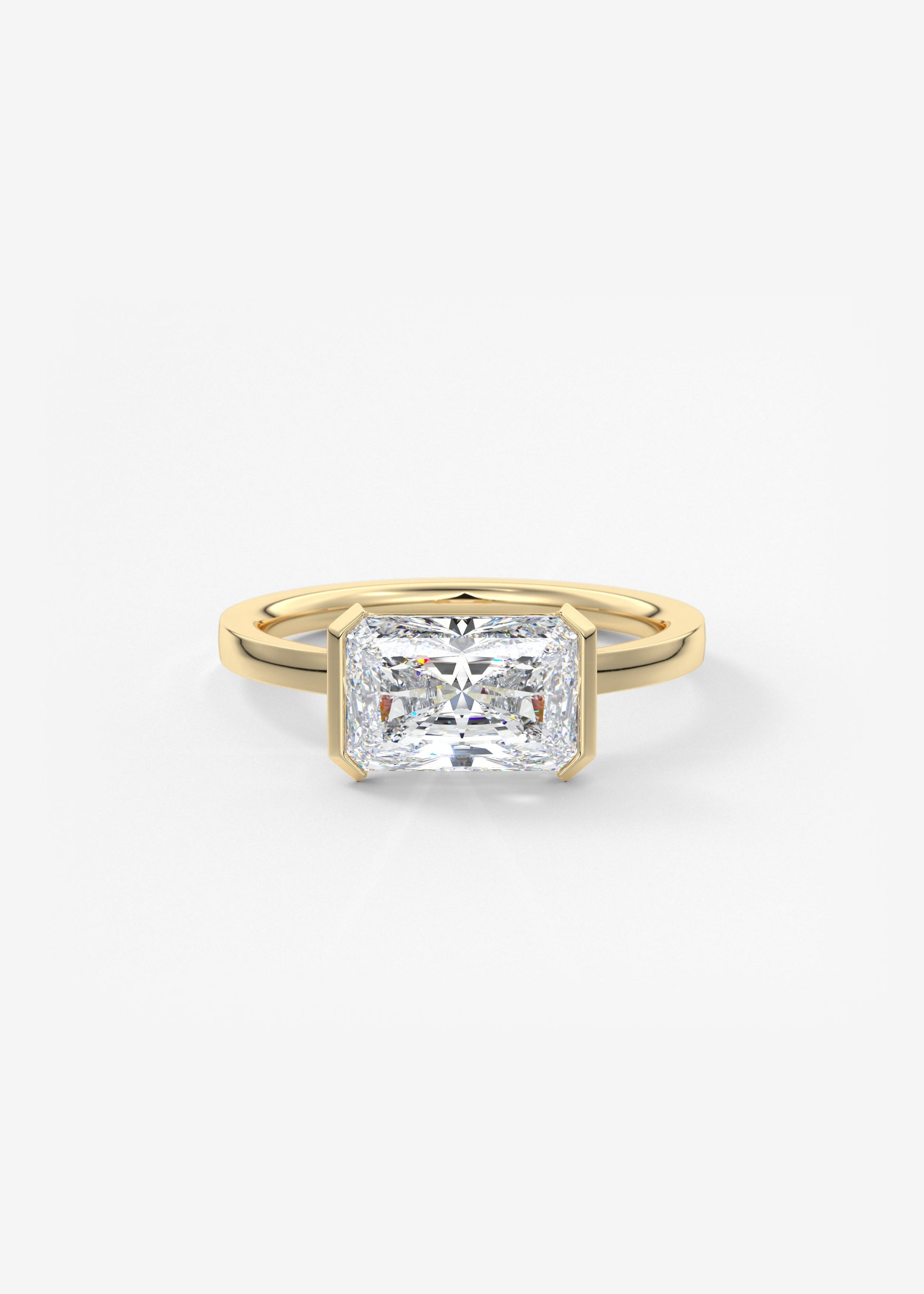 Oval Solitaire With Raised Basket Gallery Lab Grown Diamond Engagement Ring