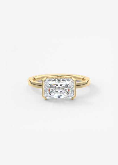 Oval Solitaire With Raised Basket Gallery Lab Grown Diamond Engagement Ring
