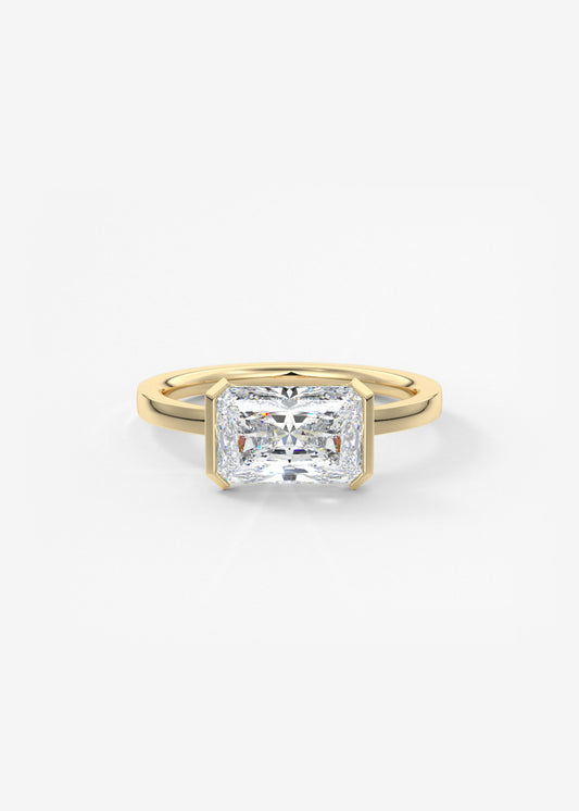 Oval Solitaire With Raised Basket Gallery Lab Grown Diamond Engagement Ring
