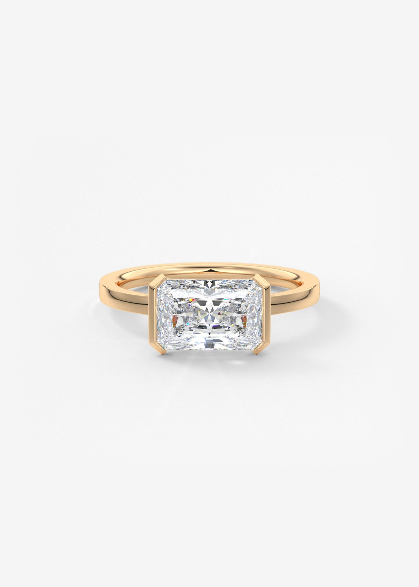 Oval Solitaire With Raised Basket Gallery Lab Grown Diamond Engagement Ring