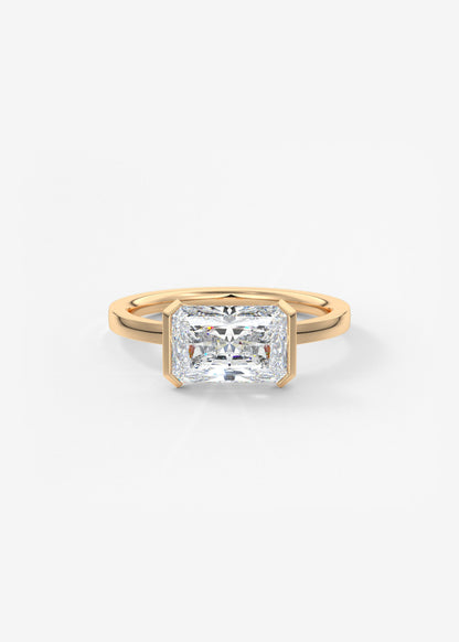 Oval Solitaire With Raised Basket Gallery Lab Grown Diamond Engagement Ring