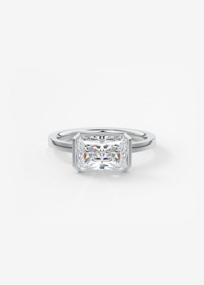 Oval Solitaire With Raised Basket Gallery Lab Grown Diamond Engagement Ring