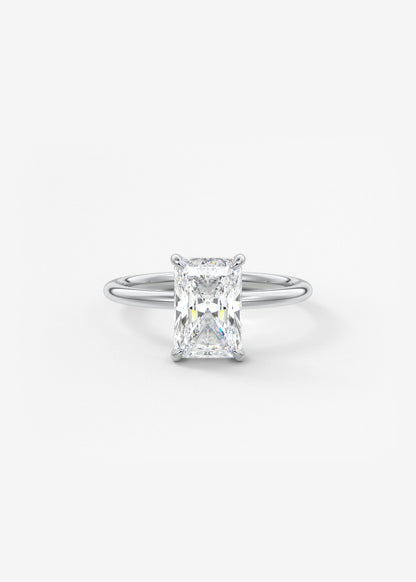 Oval Solitaire With Raised Basket Gallery Lab Grown Diamond Engagement Ring
