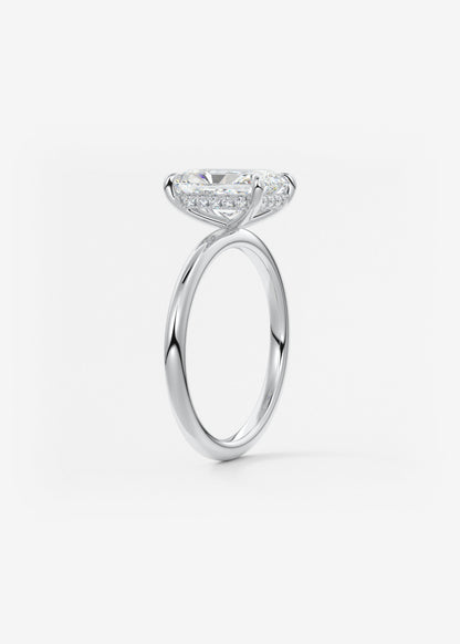 Oval Solitaire With Raised Basket Gallery Lab Grown Diamond Engagement Ring