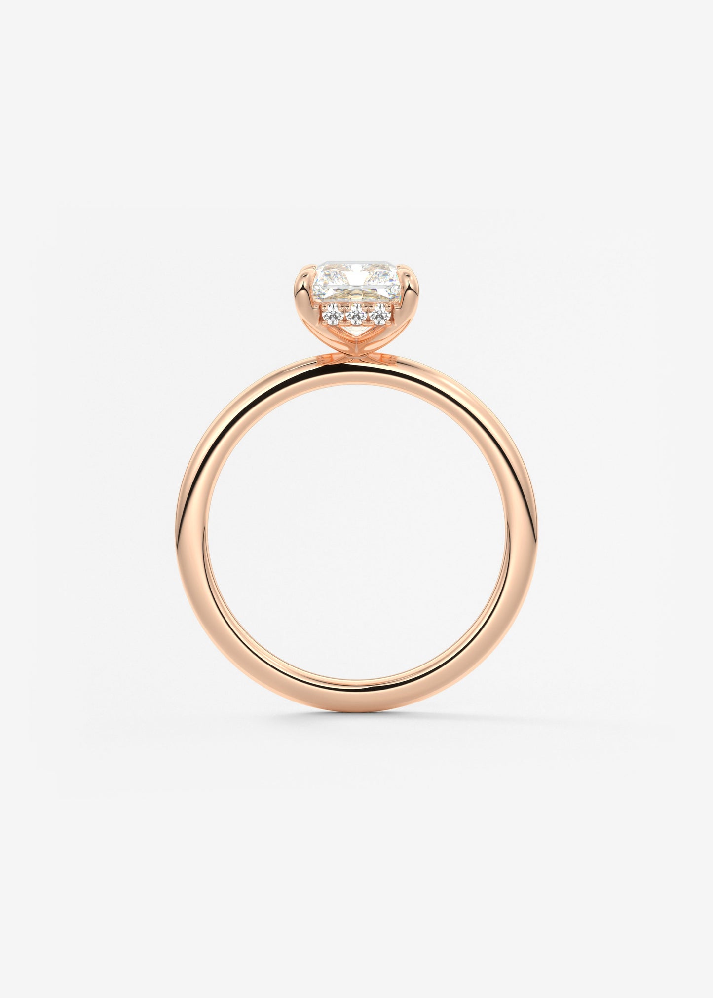 Oval Solitaire With Raised Basket Gallery Lab Grown Diamond Engagement Ring