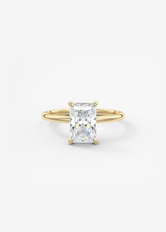 Oval Solitaire With Raised Basket Gallery Lab Grown Diamond Engagement Ring