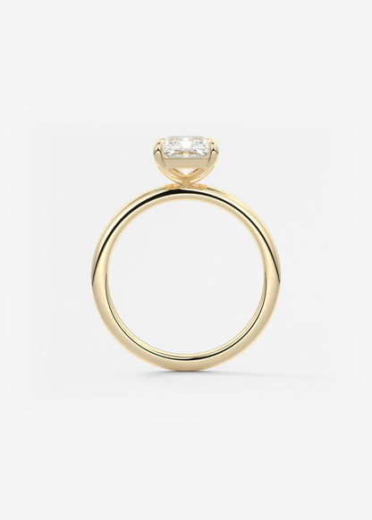 Oval Solitaire With Raised Basket Gallery Lab Grown Diamond Engagement Ring