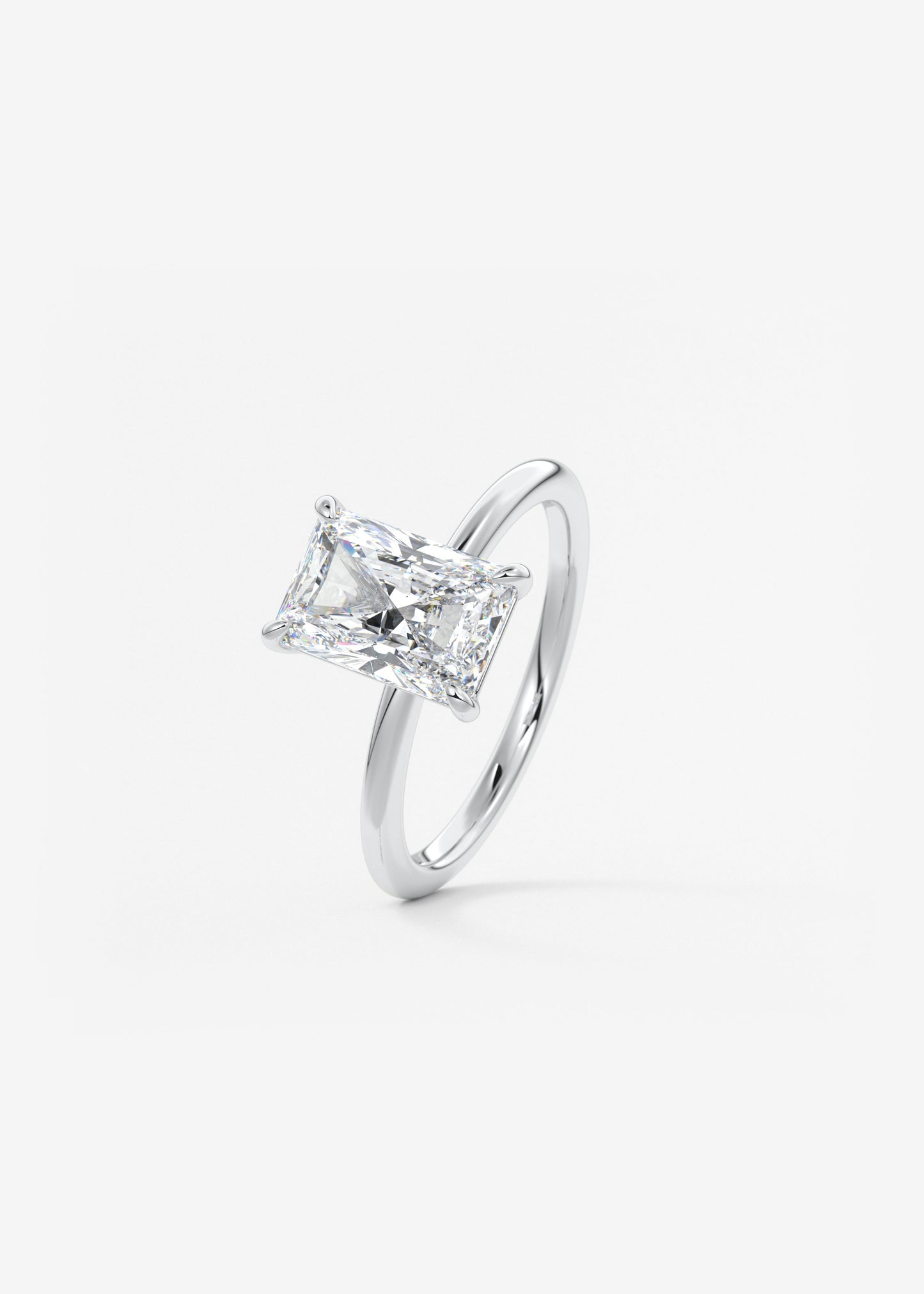 Oval Solitaire With Raised Basket Gallery Lab Grown Diamond Engagement Ring