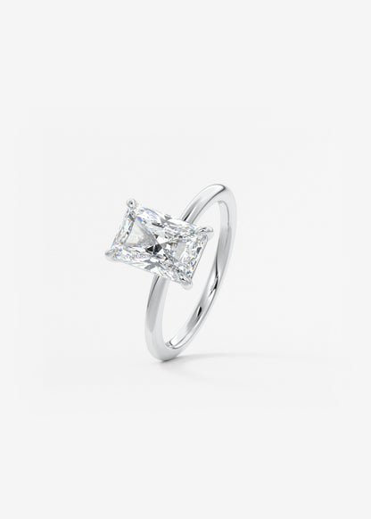 Oval Solitaire With Raised Basket Gallery Lab Grown Diamond Engagement Ring