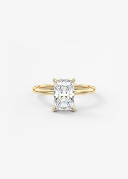 Oval Solitaire With Raised Basket Gallery Lab Grown Diamond Engagement Ring