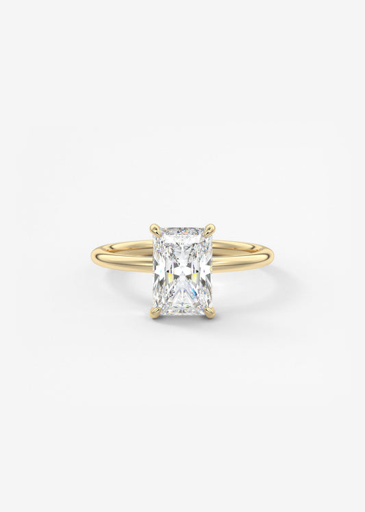Oval Solitaire With Raised Basket Gallery Lab Grown Diamond Engagement Ring
