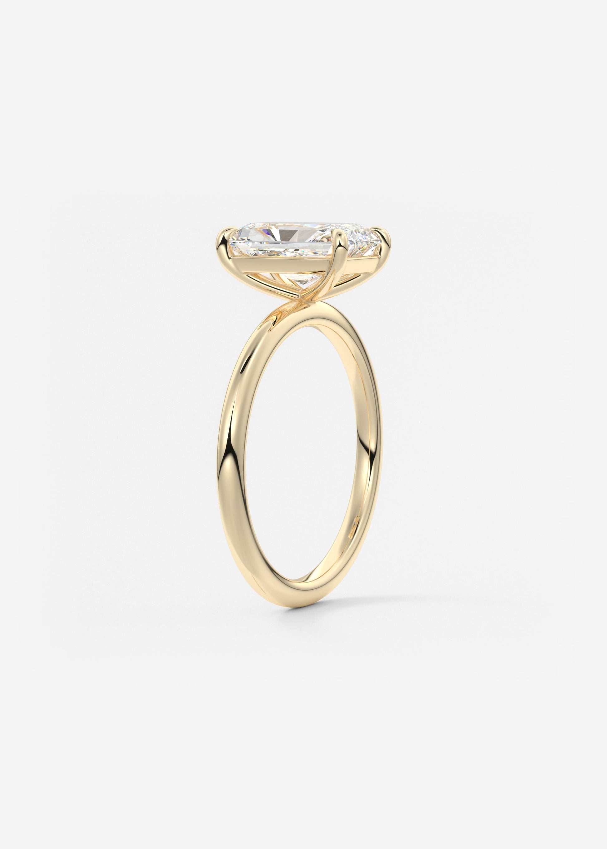 Oval Solitaire With Raised Basket Gallery Lab Grown Diamond Engagement Ring