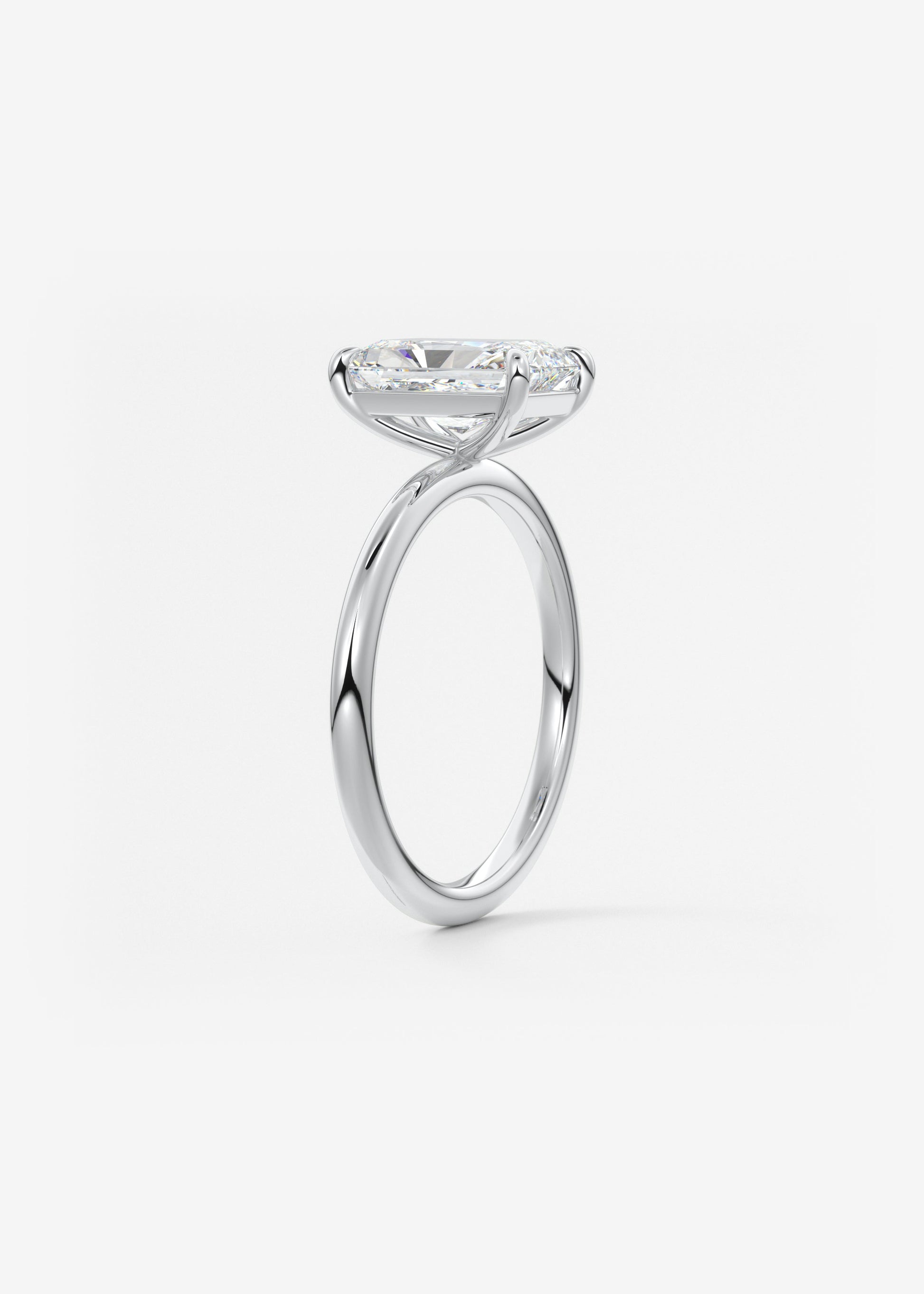 Oval Solitaire With Raised Basket Gallery Lab Grown Diamond Engagement Ring