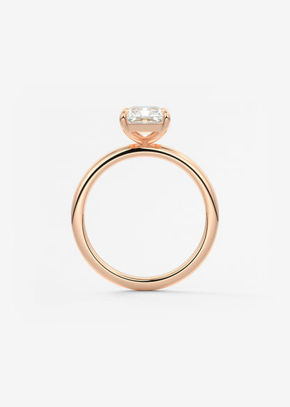 Oval Solitaire With Raised Basket Gallery Lab Grown Diamond Engagement Ring