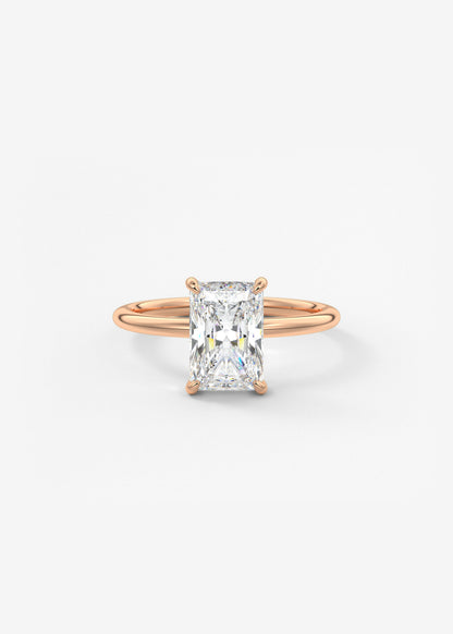 Oval Solitaire With Raised Basket Gallery Lab Grown Diamond Engagement Ring
