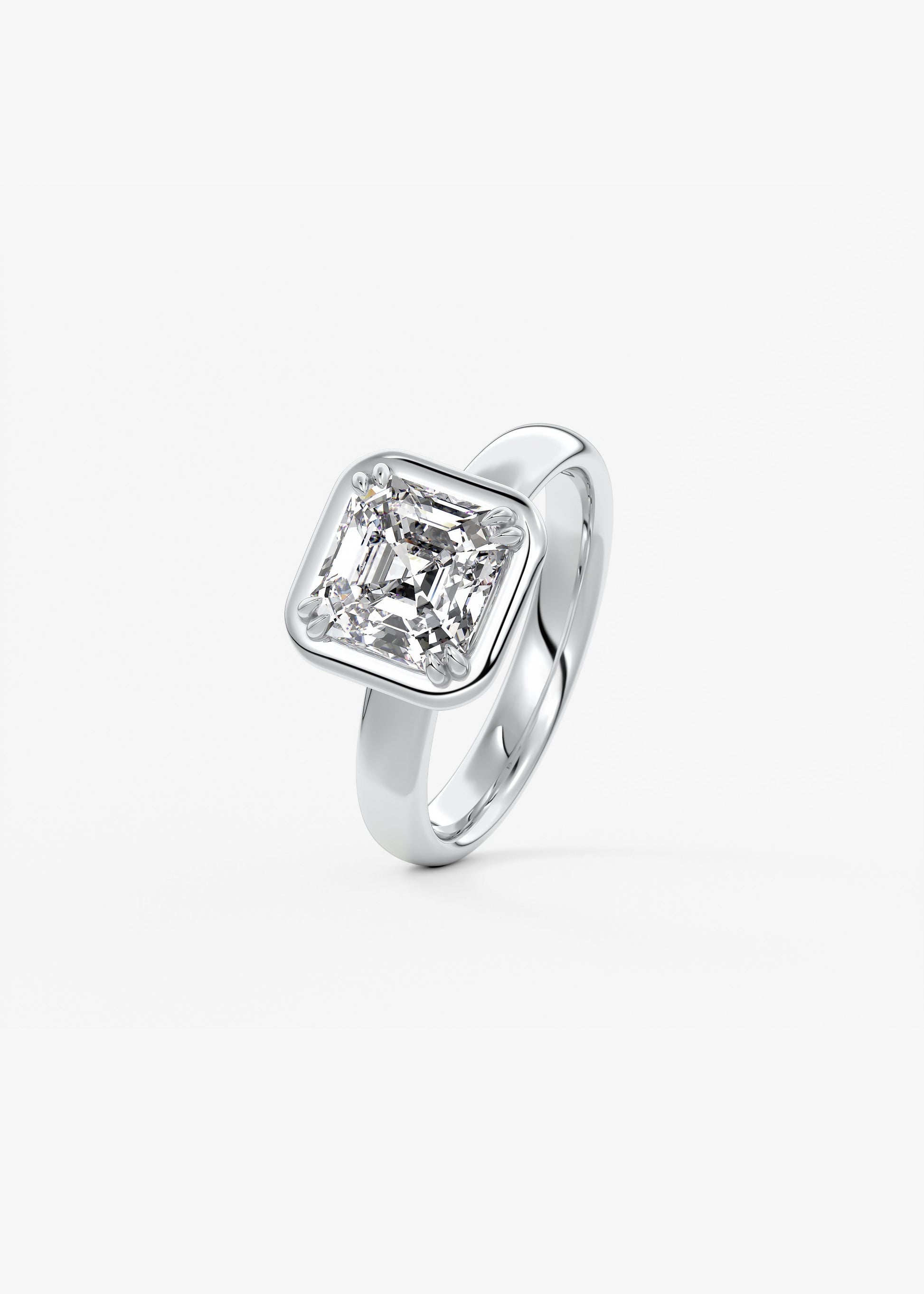 Oval Solitaire With Raised Basket Gallery Lab Grown Diamond Engagement Ring