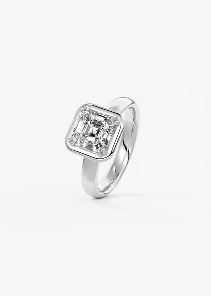 Oval Solitaire With Raised Basket Gallery Lab Grown Diamond Engagement Ring