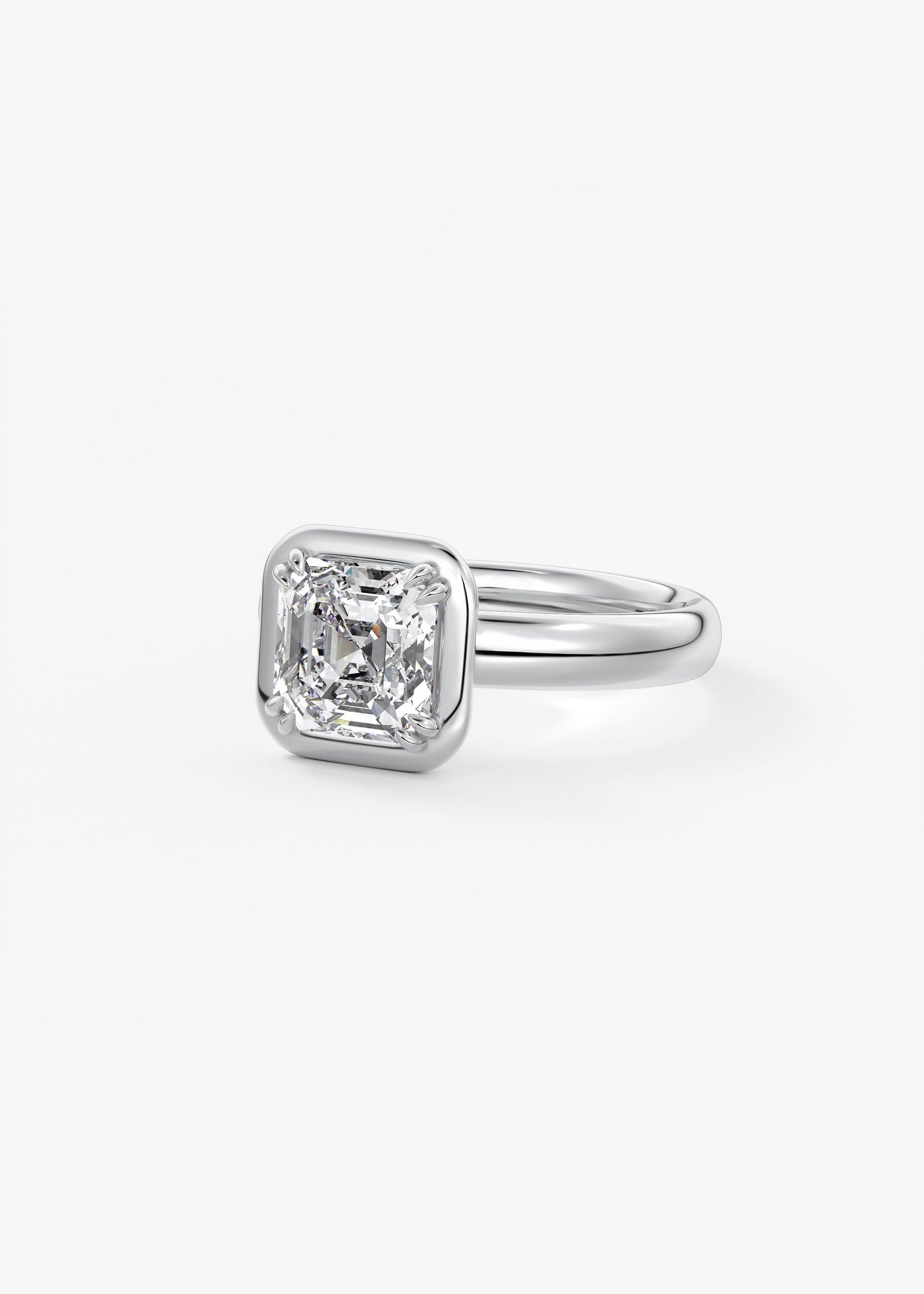 Oval Solitaire With Raised Basket Gallery Lab Grown Diamond Engagement Ring