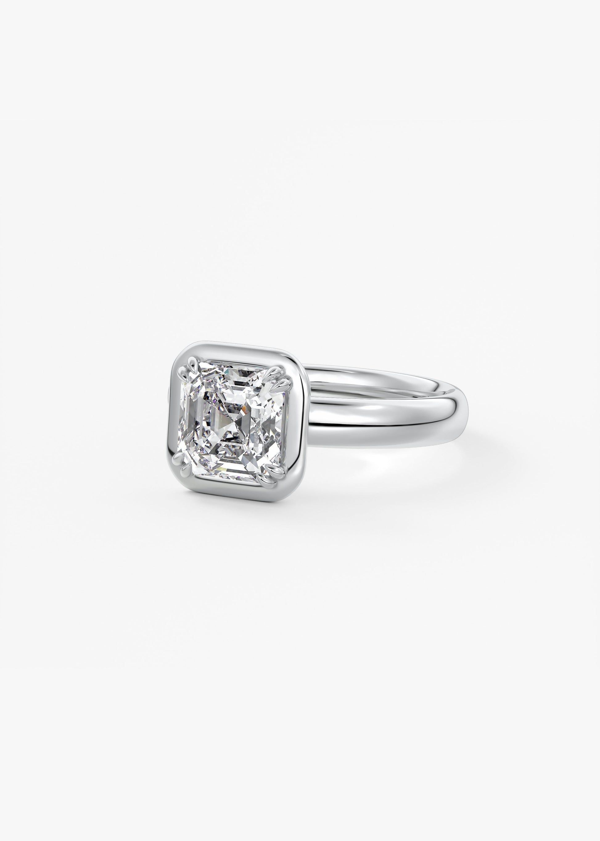Oval Solitaire With Raised Basket Gallery Lab Grown Diamond Engagement Ring