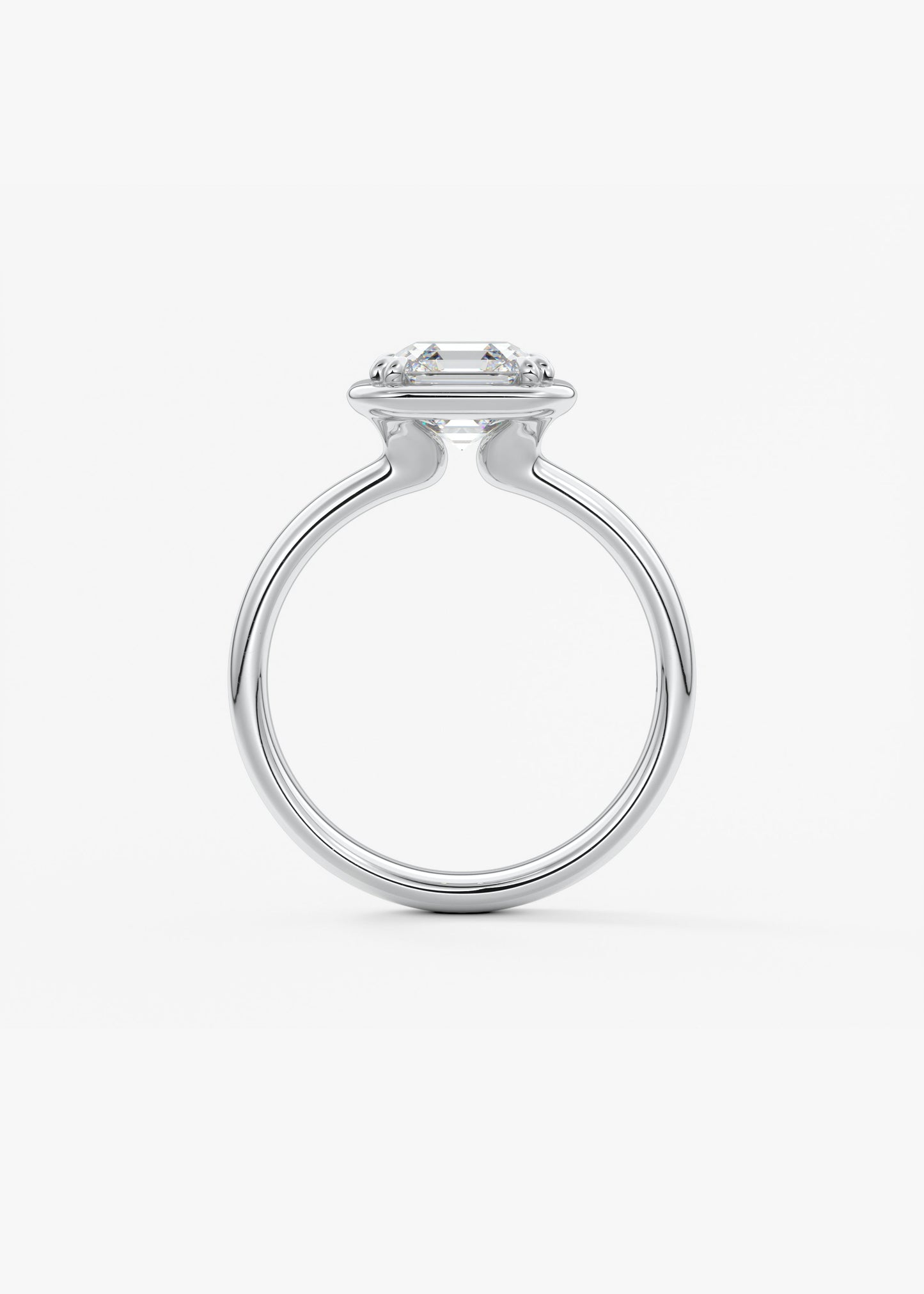 Oval Solitaire With Raised Basket Gallery Lab Grown Diamond Engagement Ring