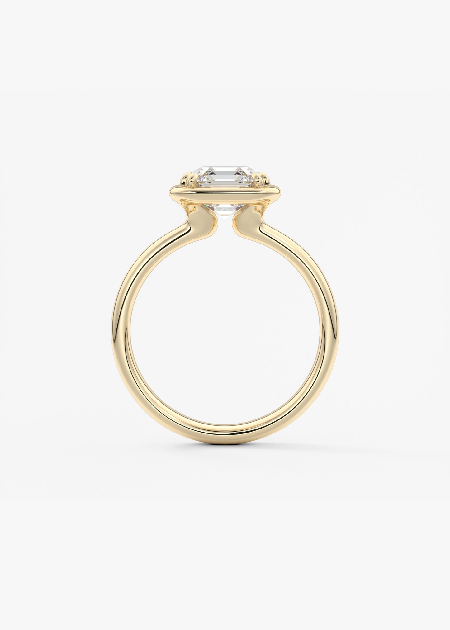 Oval Solitaire With Raised Basket Gallery Lab Grown Diamond Engagement Ring